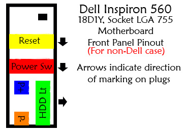 Dell 18D1Y Motherboard Front Panel Pinout - CPUs, Motherboards, and