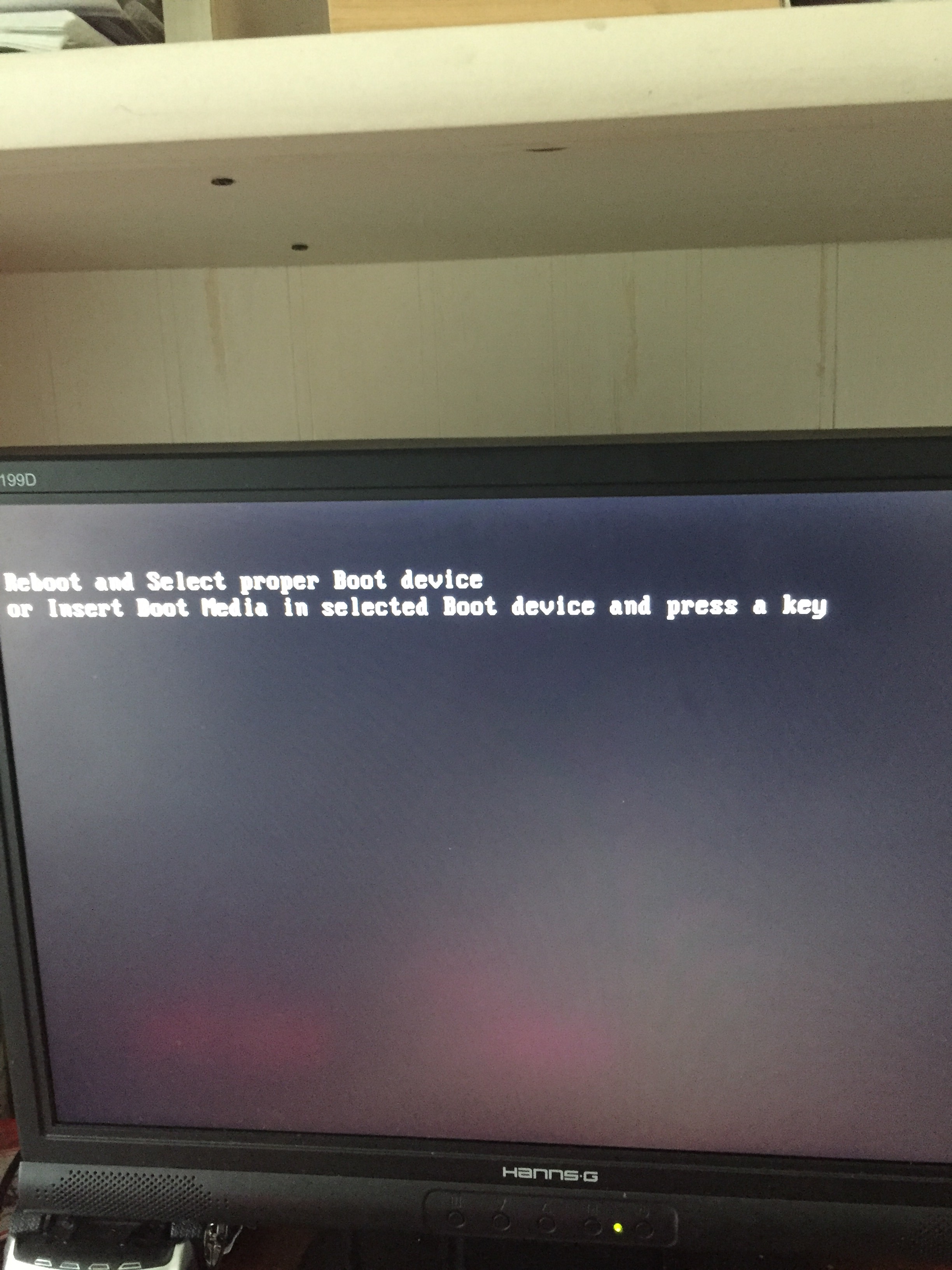 Reboot And Select Proper Media Device Or Insert Boot Media In