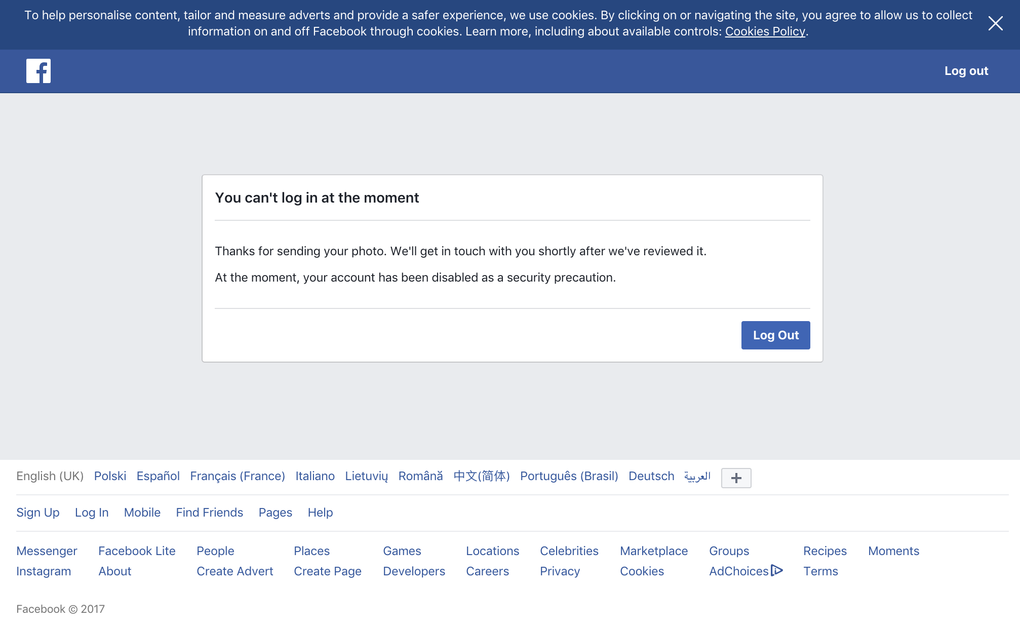 Can't login to Facebook acount Programs, Apps and Websites Linus
