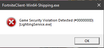 security voialation png - fortnite security violation detected