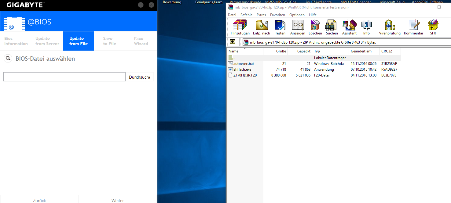 bios update windows 10 gigabyte