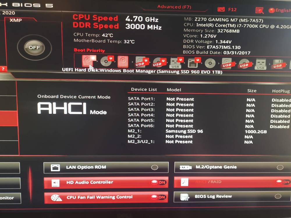 MSI BIOS Reset after issues- Cant boot windows now - Troubleshooting