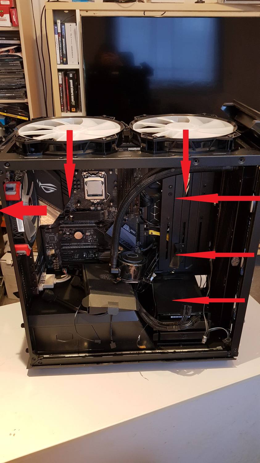 Suggestion for best airflow with an AIO - Cases and Power Supplies
