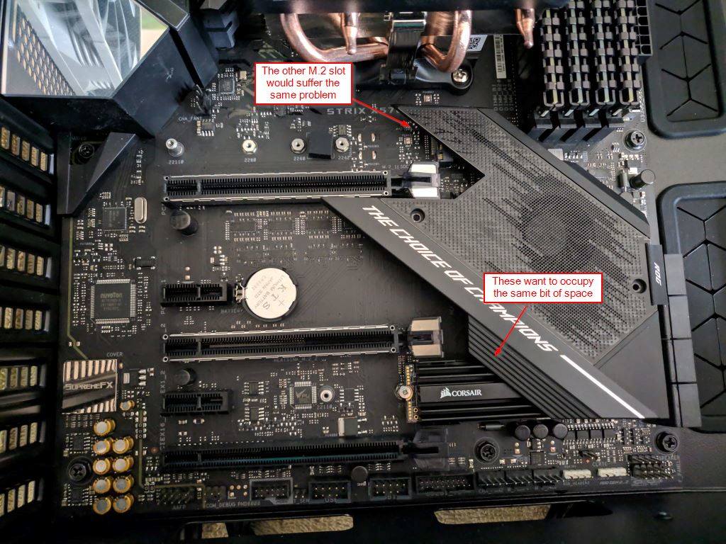 Physical Conflict Between Asus X570 F Motherboard And Corsair Mp600 New Builds And Planning Linus Tech Tips