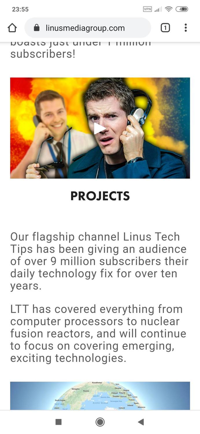 Update the sub count in the description of LTT on the LMG