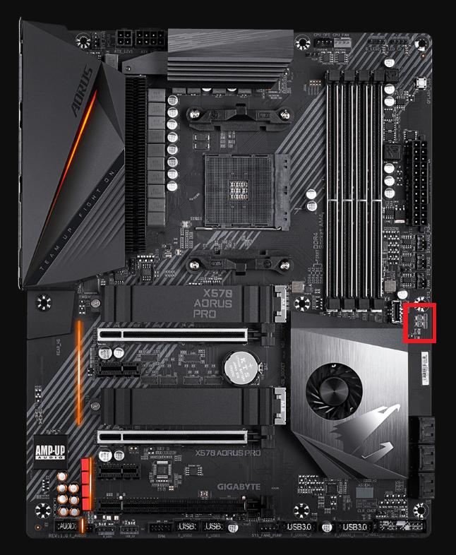 WHERE is the debug led located in Aorus Pro x570? (no wifi) - CPUs