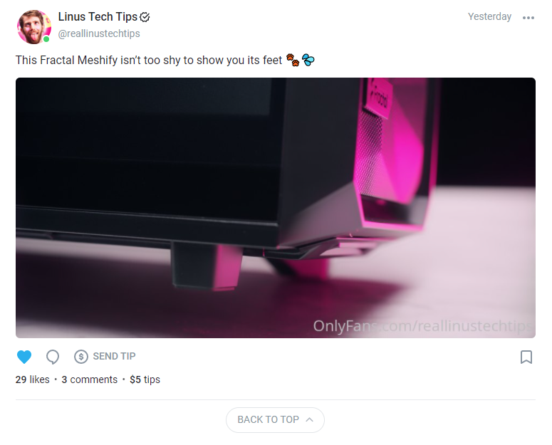 Tech tips onlyfans linus OnlyFans Buyer's