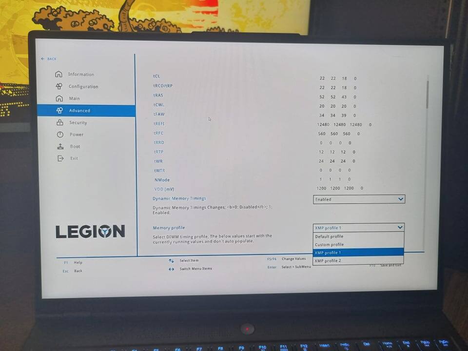 Successfully enabled XMP and advanced BIOS on Lenovo Legion 7i - 11800h  3070 16ITHg6 - Laptops and Pre-Built Systems - Linus Tech Tips